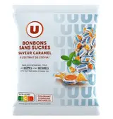 Bonbons sans sucres saveur caramel, U (120 g)