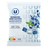Bonbons menthe sans sucres aux extraits de stévia U, (120 g)
