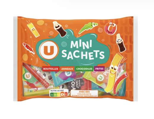 Assortiment de bonbons gélifiés, U (360 g)