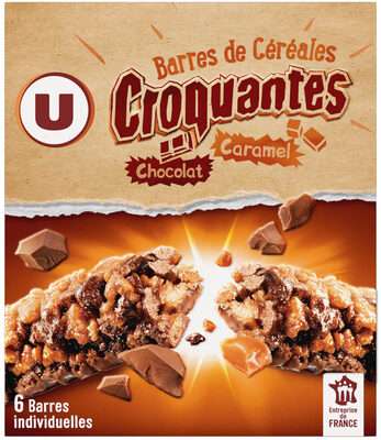 Barres de céréales au caramel et au chocolat, U (x 6, 125 g)