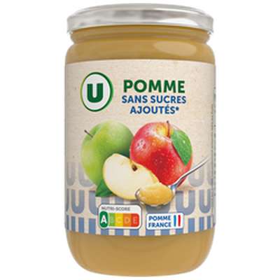 Compote de pommes sans sucres ajoutés, U (680 g)