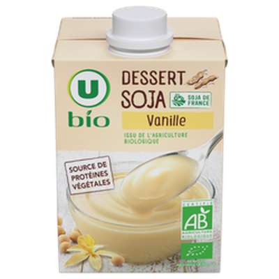 Crème dessert soja à la vanille BIO, U (525 g)