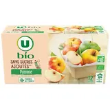 Gourdes purée de pomme sans sucres ajoutés BIO, U (12 x 90 g)