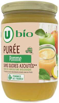 Purée de pommes sans sucres ajoutés BIO, U (625 g)