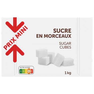 Sucre blanc en morceaux, Prix Mini ( 1 kg)