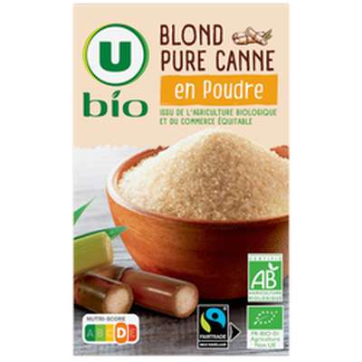 Sucre blond pure de canne en poudre BIO, U (500 g)