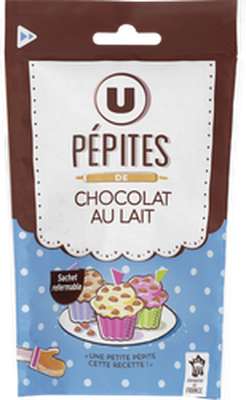 Pépites de chocolat au lait, U (100 g)