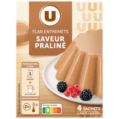 Préparation entremet pour flan au praliné, U (180 g)