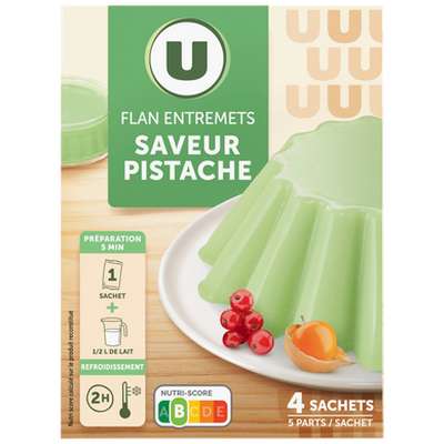 Préparation entremet pour flan à la pistache, U (180 g)