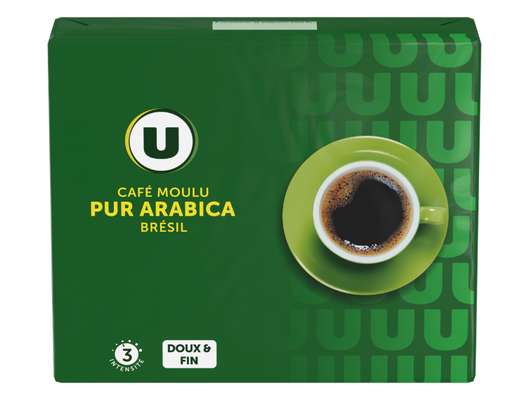 Café moulu pur arabica Brésil, U (x2, 500 g)