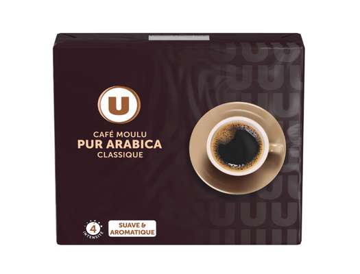 Café moulu pur arabica classique, U (x 2, 500 g)