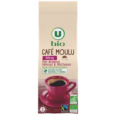 Café moulu du Pérou BIO, U BIO (250 g)
