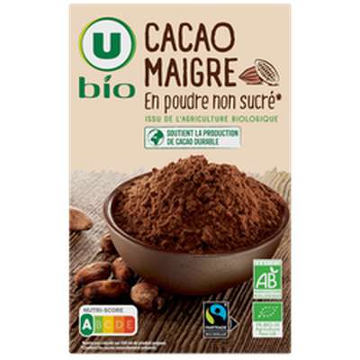 Cacao maigre poudre non sucré, U BIO (250 g)