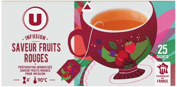 Infusions saveur fruits rouges, U (x 25)