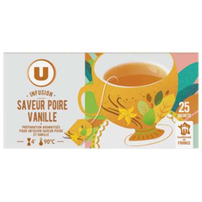 Infusion poire vanille, U (x 25 sachets)
