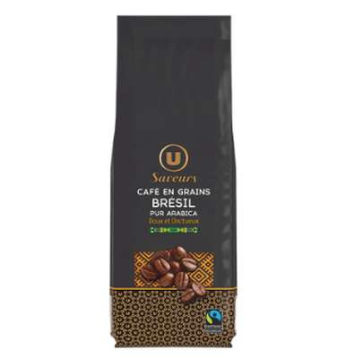 Café grains Brésil, U Saveurs (1 Kg)