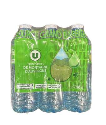 Pack d'eau de source de Montagne d'Auvergne, U (6 x 50 cl)