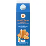 Nectar de fruits orange/pêche/abricot sans sucres ajoutés, U (2 L)