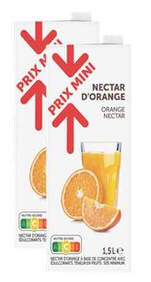 Nectar d'orange, Prix Mini (Lot de 2x 1,5 L)