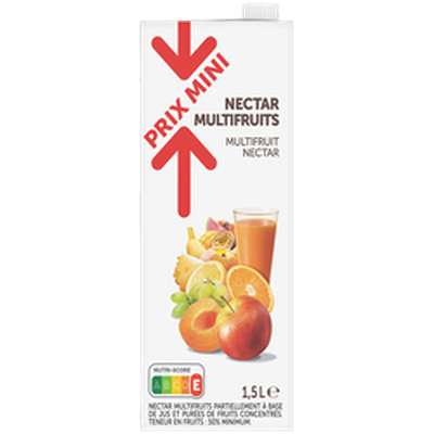 Nectar multifruits, Prix Mini (1,5 L)