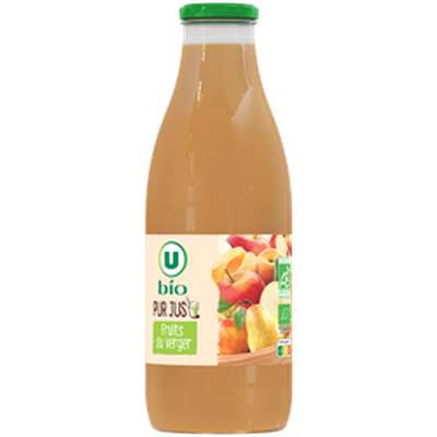 Pur jus fruits du verger BIO, U Bio (1 L)