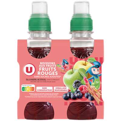 Boisson aux fruits rouges Mat & lou, U (4 x 20 cl)