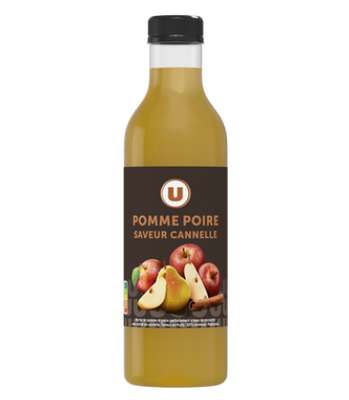 Nectar pomme poire saveur cannelle, U (75 cl)