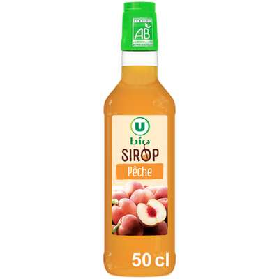 Sirop de pêche BIO, U (50 cl)