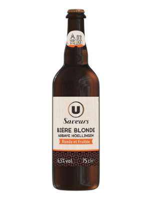 Bière blonde d'Abbaye des Flandres 6,5°, U Saveurs (75 cl)