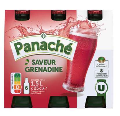 Pack de panaché à la grenadine 0,5°, U (6 x 25 cl)