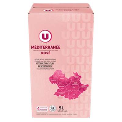 Vin rosé IGP Méditerranée, U (5 L)