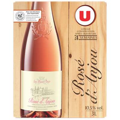 Vin rosé AOP d'Anjou les hauts buis U, (Bib 3 L)