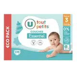 Couches essentiel T3 / 4-9kg, U Tout Petits (x 156)