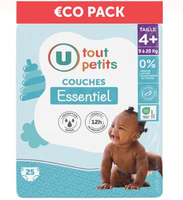 Eco Pack Couches essentiel T4+ - 9/20kg, U Tout Petits (x 144)