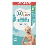Couches essentiel T5 / 11-25kg, U Tout Petits (x 124)