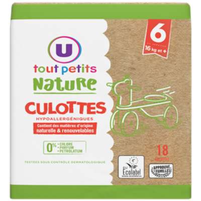 Culottes bébé hypoallergénique  T6 / 16kg+, U (x18)