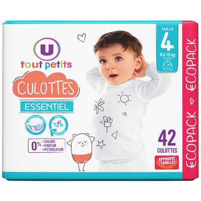 Culottes essentiel T4 - 8/15kg, U Tout Petits (x 42)
