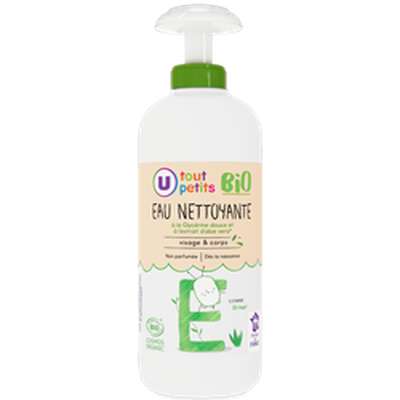 Eau nettoyante bio,  U Tout Petits (500 ml)