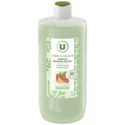Crème de douche parfum amande douce, U (250 ml)