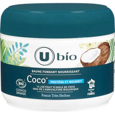 Baume fondant nourrissant au coco, U Bio  (250 ml)