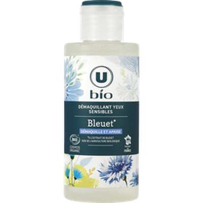 Démaquillant pour yeux sensibles au bleuet, U bio (150 ml)