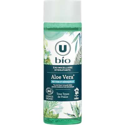 Eau micellaire hydratante à l'aloe vera U Bio   (100 ml)