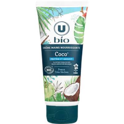 Crème pour les mains nourrissante au coco, U Bio(100 ml)