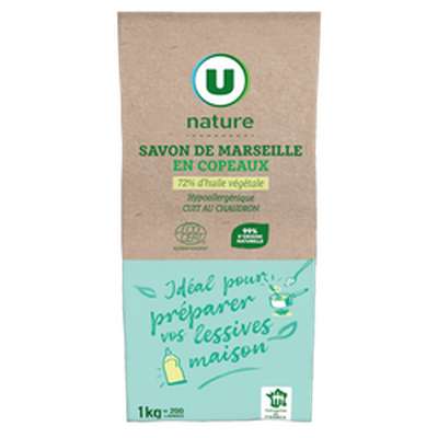 Copeaux de savon de Marseille, U Nature (sachet 1 kg)