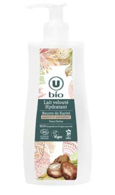 Lait velouté hydratant au karité flacon, U BIO (250 ml)