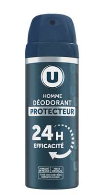 Déodorant homme protecteur peaux sensibles 24h, U (200 ml)