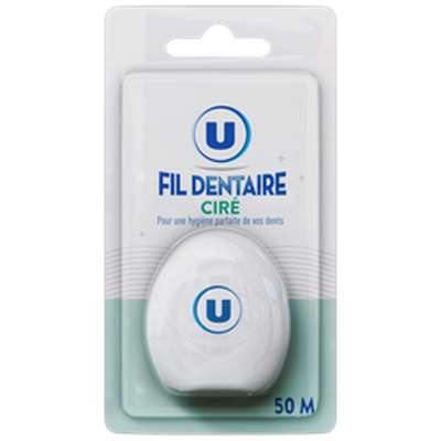 Fil dentaire ciré, U (50 m)