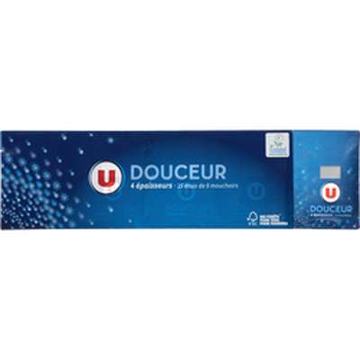 Mouchoirs de poche compacts 4 plis, U (x 15 étuis de 9 mouchoirs)