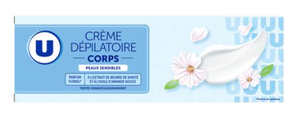 Crème dépilatoire corps pour peaux sensibles, U (200 ml)