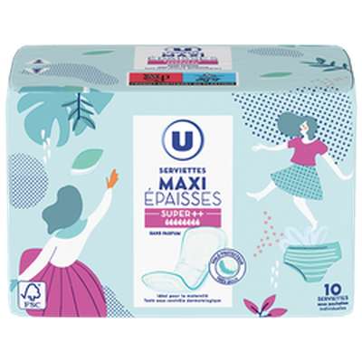 Serviettes épaisses super ++, U (X10)